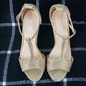 Golden Glittery Peeltoes